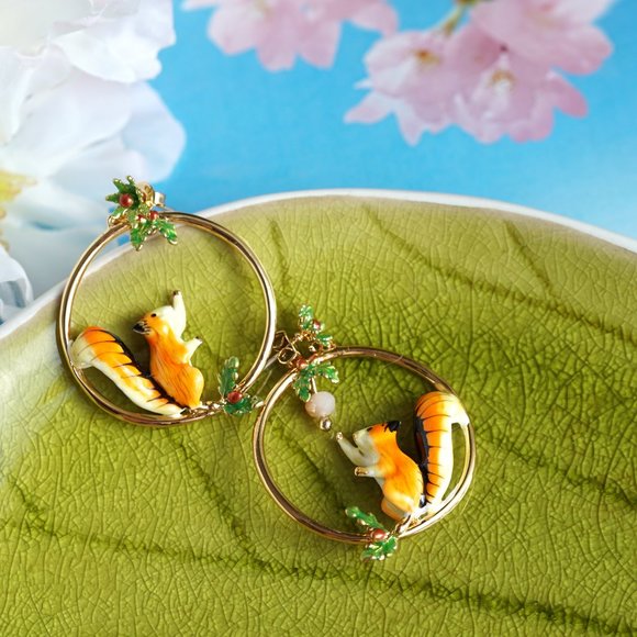 BNW cute  squirrel earrings Bill skinner - Picture 4 of 8